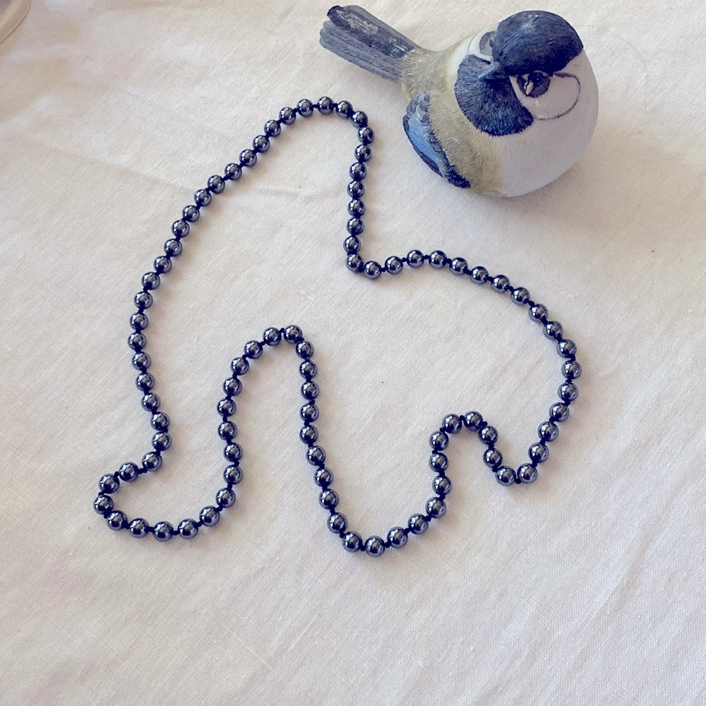 NWOT. Hematite beads necklace.
